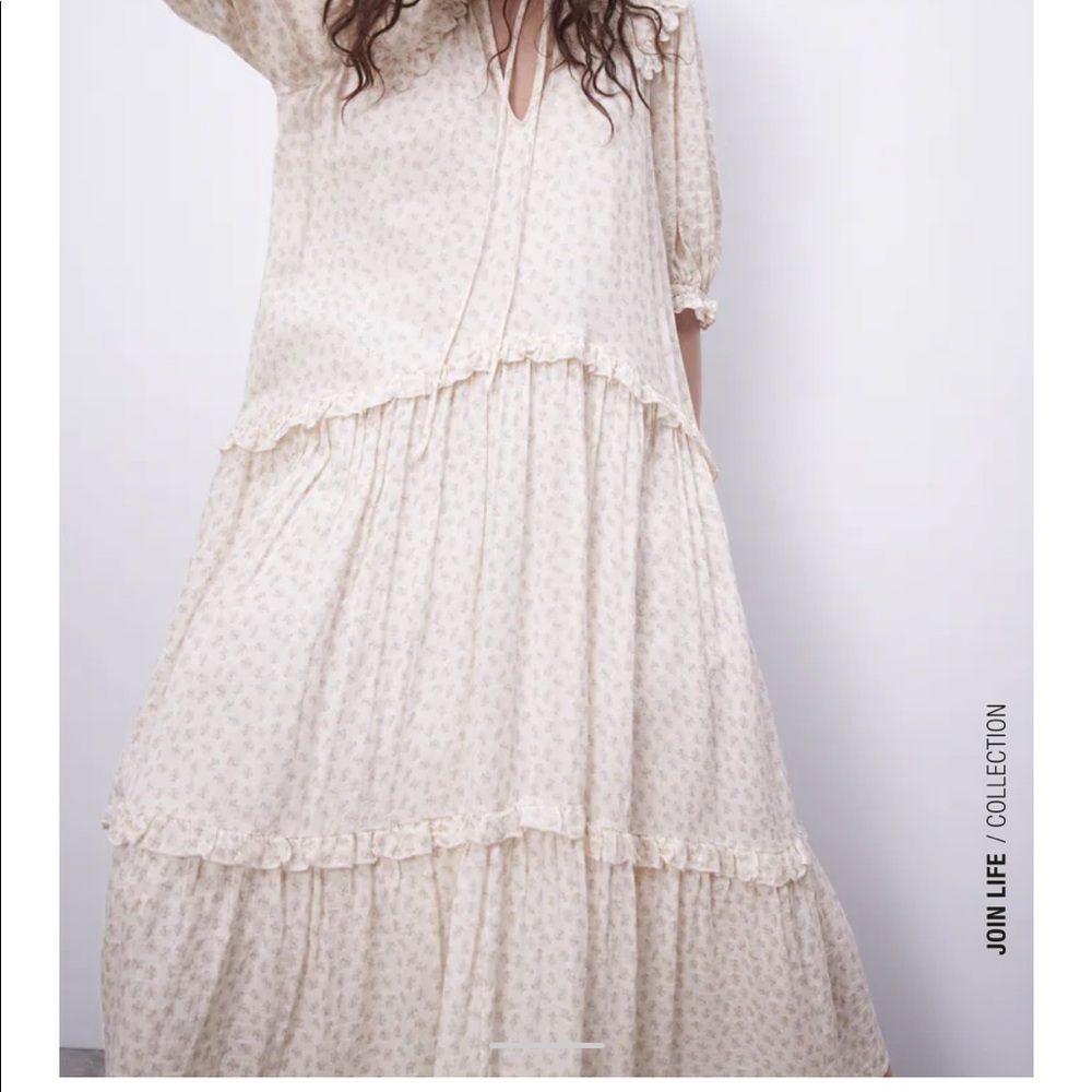 Floral print gauze maxi dress_3
